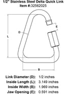 Stainless Steel Delta Quick Link