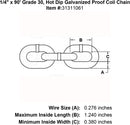 Lynx Hot Dip Galvanized Chain