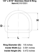Stainless D-Rings