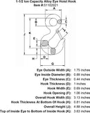 Alloy Eye Hoist Hook