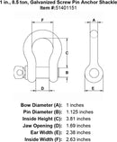 Galvanized Screw Pin Anchor Shackle