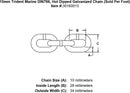 Trident DIN766 Chain (Sold Per Foot)