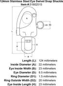 Stainless Steel Eye Swivel Snap Shackle
