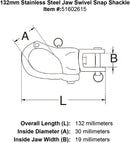 Stainless Steel Jaw Swivel Snap Shackle