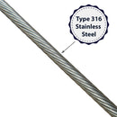 Grand Strand 1x19 Type 316 Stainless Steel Cable Reel