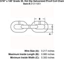 Lynx Hot Dip Galvanized Chain