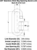 Stainless Steel Big Opening Quick Link