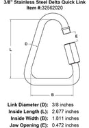 Stainless Steel Delta Quick Link