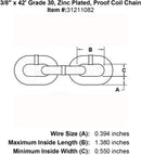 Grade 30 Zinc Plated Proof Coil Chain