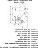 Alloy Eye Hoist Hook