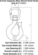 Alloy Swivel Hoist Hook