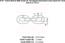 Trident BBB Anchor Windlass Chain (Sold Per Foot)