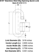 Stainless Steel Big Opening Quick Link