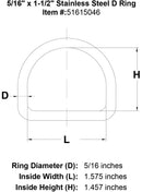 Stainless D-Rings