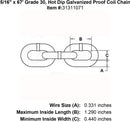Lynx Hot Dip Galvanized Chain