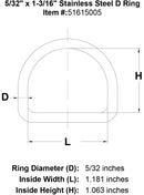 Stainless D-Rings