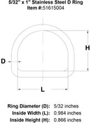 Stainless D-Rings