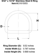 Stainless D-Rings