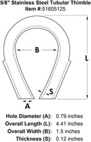 Stainless Steel Tubular Thimble
