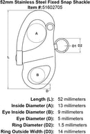 Stainless Steel Fixed Snap Shackle