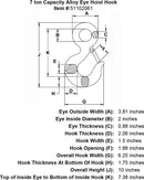 Alloy Eye Hoist Hook
