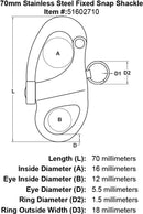 Stainless Steel Fixed Snap Shackle