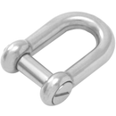 3/16" Grade 304 Stainless D Shackle with Oval Sink Pin