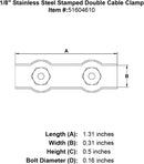 Stainless Steel Stamped Double Cable Clamp