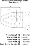 Heavy Duty Wire Rope Thimble