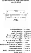 Galvanized Jaw & Eye Turnbuckle