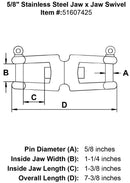Stainless Steel Jaw x Jaw Swivel