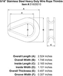 Stainless Steel Heavy Duty Wire Rope Thimble