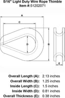 Light Duty Wire Rope Thimble