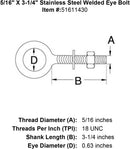 Stainless Welded Eye Bolts