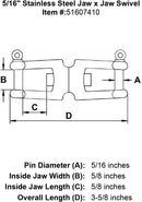 Stainless Steel Jaw x Jaw Swivel