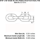 Grade 30 Zinc Plated Proof Coil Chain