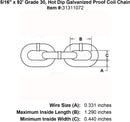 Lynx Hot Dip Galvanized Chain