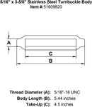 Stainless Turnbuckle Bodies