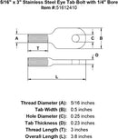 Stainless Threaded Eye Tabs