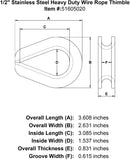 Stainless Steel Heavy Duty Wire Rope Thimble