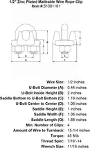 Zinc Plated Malleable Wire Rope Clip
