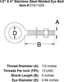 Stainless Welded Eye Bolts