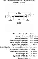 Galvanized Hook & Eye Turnbuckle