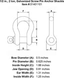 Galvanized Screw Pin Anchor Shackle
