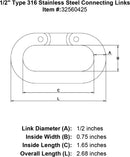 Type 316 Stainless Steel Connecting Links