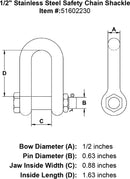 Stainless Steel Safety Chain Shackle