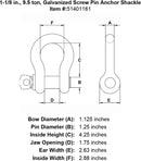 Galvanized Screw Pin Anchor Shackle