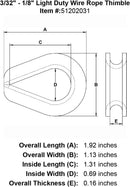 Light Duty Wire Rope Thimble