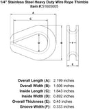Stainless Steel Heavy Duty Wire Rope Thimble
