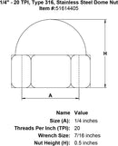 Stainless Steel Dome Nut